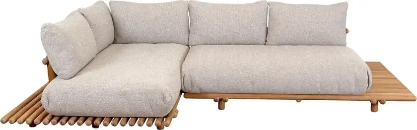 Sticks hjørnesofa Teak/desert sand