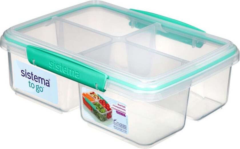 Matboks - Quad Split - 1,74 L - Minty Teal - - OneSize - Matboks