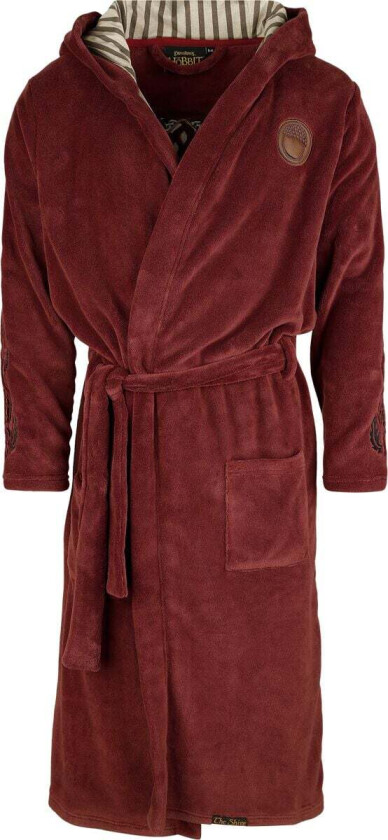 Badekåpe - The Hobbit - Bilbo - S-M til XXL-3XL - Herrer - mørkerød