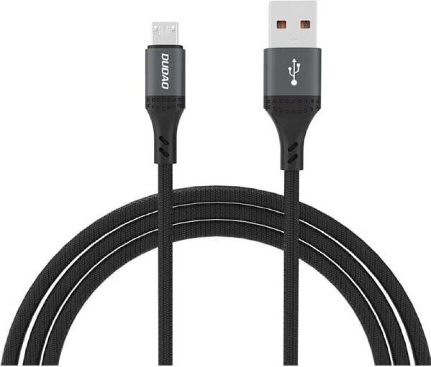 L3SM USB-A - MicroUSB 3A 1.2m Braided Cable - Black