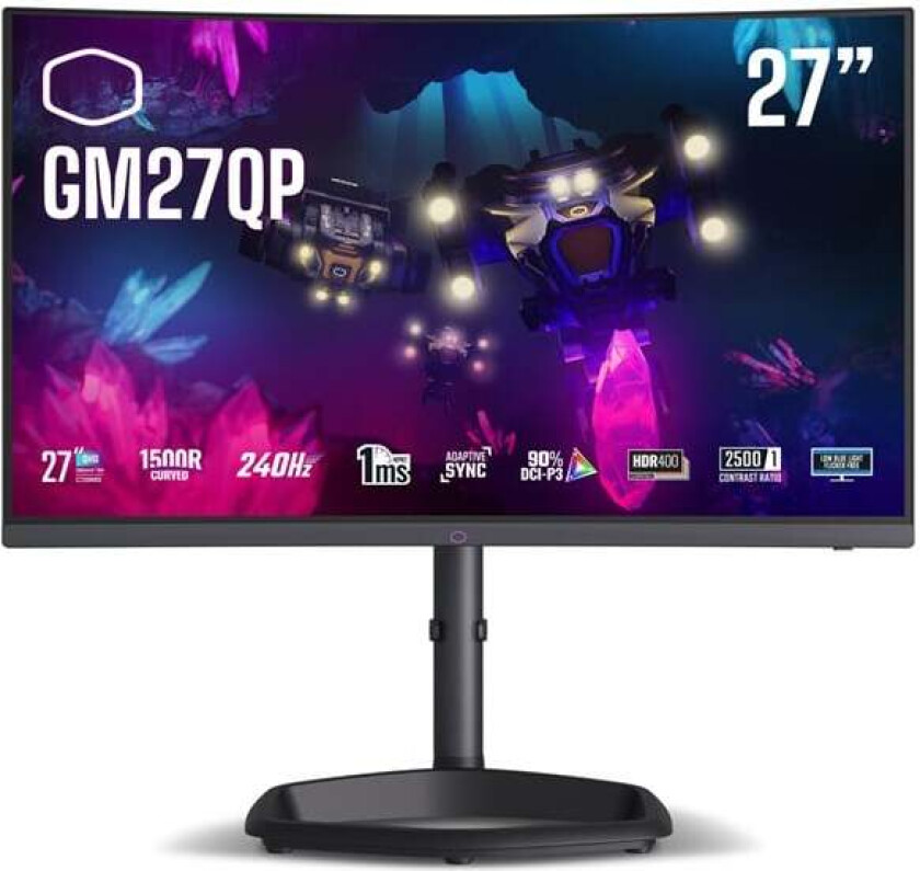 27" Cooler Master GM27QP - GM Series - LED monitor - curved - QHD - 27" - HDR