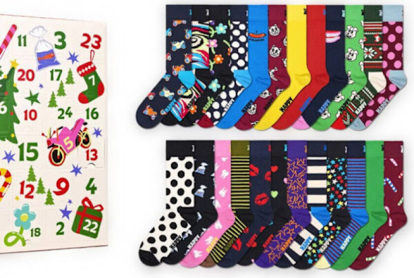 2025 Grenseoverskridende God Jul Strømper Julekalender 24 Par