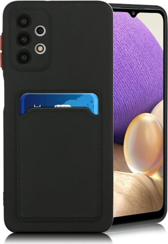 Card Holder Deksel til Samsung Galaxy A32 - Svart