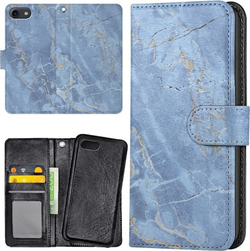 iPhone 16e - Lommebok Deksel Marmor