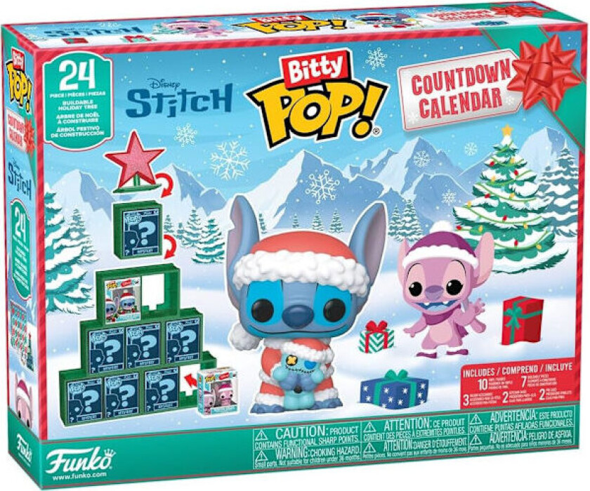 Funko Bitty Pop! Nedtellingskalender: Stitch Holiday - Adventskalender - 24 dager med overraskelse Jul_yux