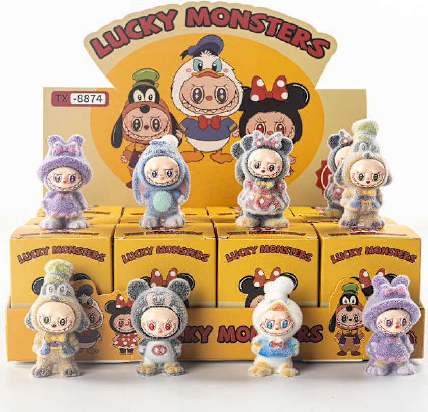 12-pakning Monster Adventskalender - Overraskelsesblindboks som inneholder uthulede juledekorasjoner, ornamenter og barnegaver