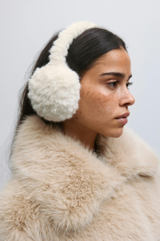 - Teddy ear muffs - Luer - Hvit - ONESIZE - Dame
