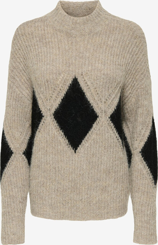 Pullover jdyViv Life L/S High Neck Pullover - Natur