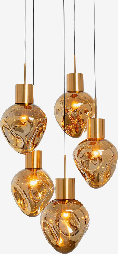 Pendellampe Supernova Amber Cinque Ø50cm - Gull