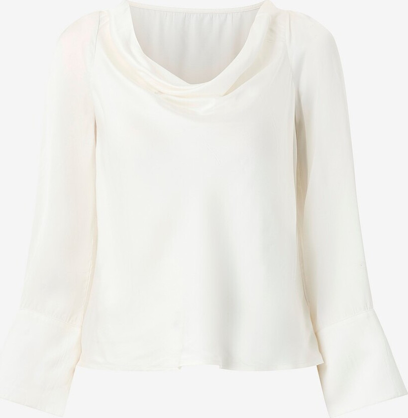 Bilde av Topp Satin Drape Top - Hvit
