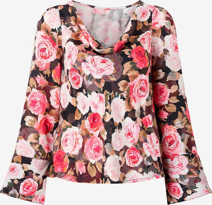 Bilde av Topp Satin Drape Top - Svart