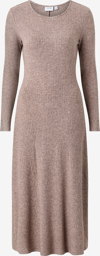 Maxikjole viDansa O-neck L/S - Brun