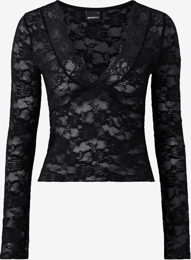 Blondetopp Lace Top - Svart