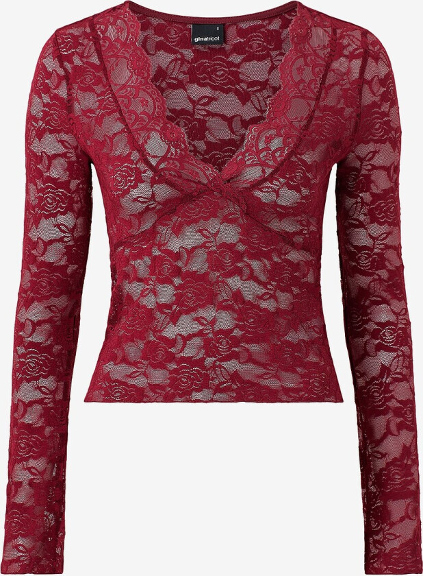 Blondetopp Lace Top - Rød