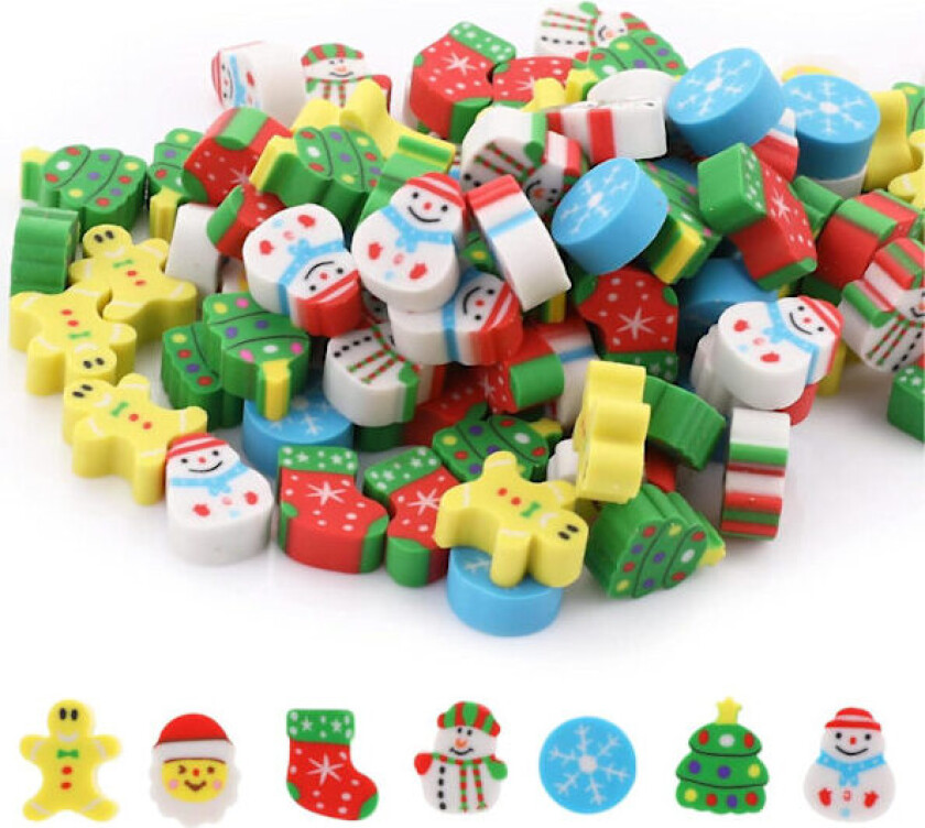 Mini Viskelær For Barn - 100 Stykker Søte Dyreviskelær, Mini Nyhet