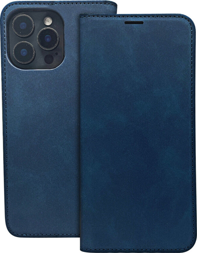 Smart Suede Deksel til iPhone 16e - Marineblå