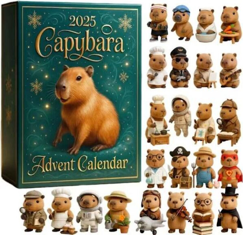Capybara Adventskalender, Akryl Nøkkelringer-FA
