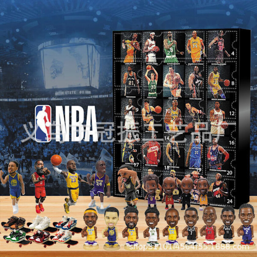 NBA Basketball Julekalender 2024 for Jul - NBA Adventskalender 24 Luker Jordan, James, Kobe, etc. B