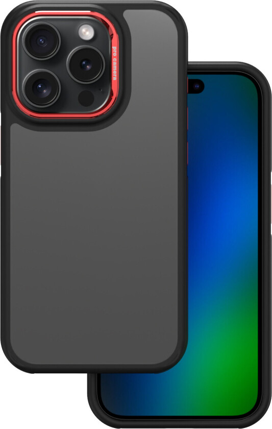 Crystal Black Case til iPhone 16e - Rød