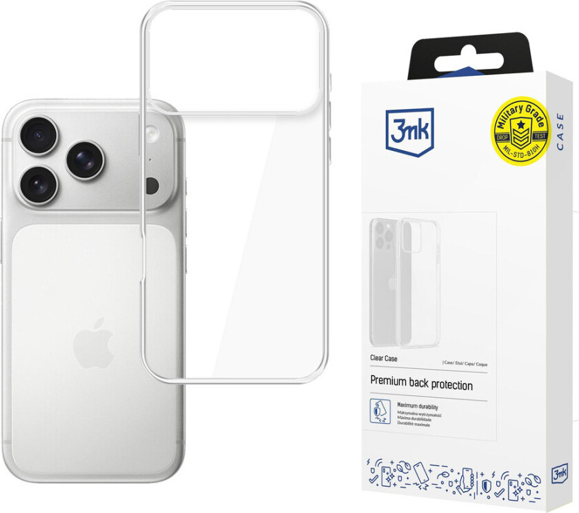 Clear Cover for iPhone 17 Pro - Gjennomsiktig