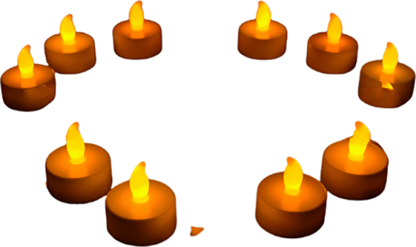 10-paknings LED-telys, batteridrevne flammeløse stearinlys