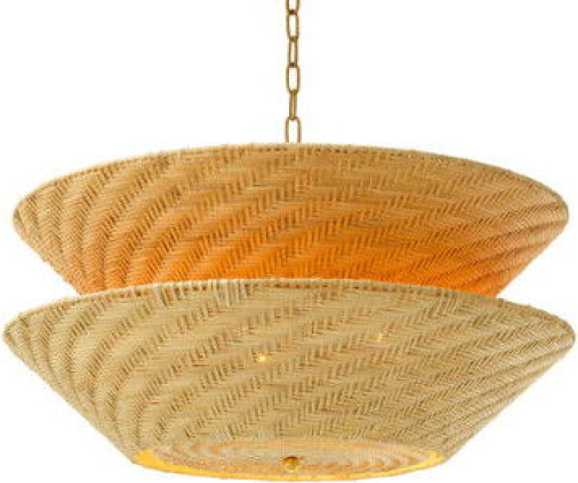 Tavira lysekrone i naturlig rattan