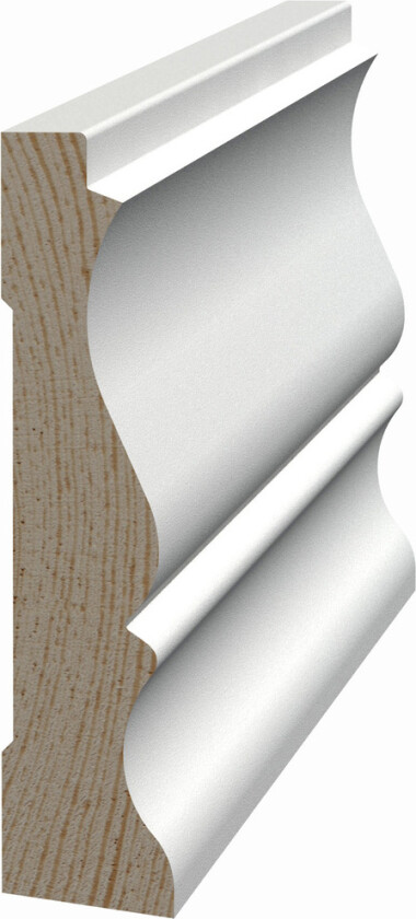 Bilde av Fotlist furu profilert 21x095 tf232 malt