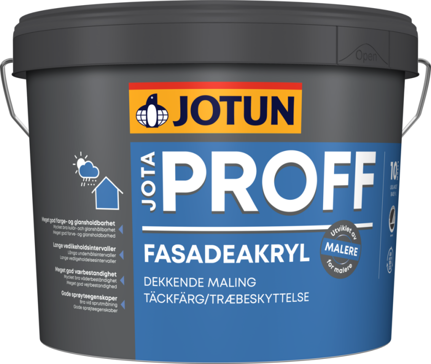 Jotaproff fasadeakryl hvit 10l