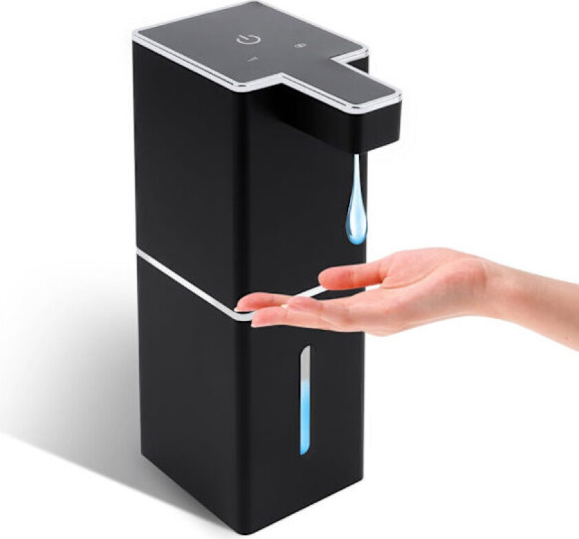 380ml Automatisk Såpedispenser Veggmontert, USB C Oppladbar Såpedispenser Vegg, Berøringsfri Såpedispenser