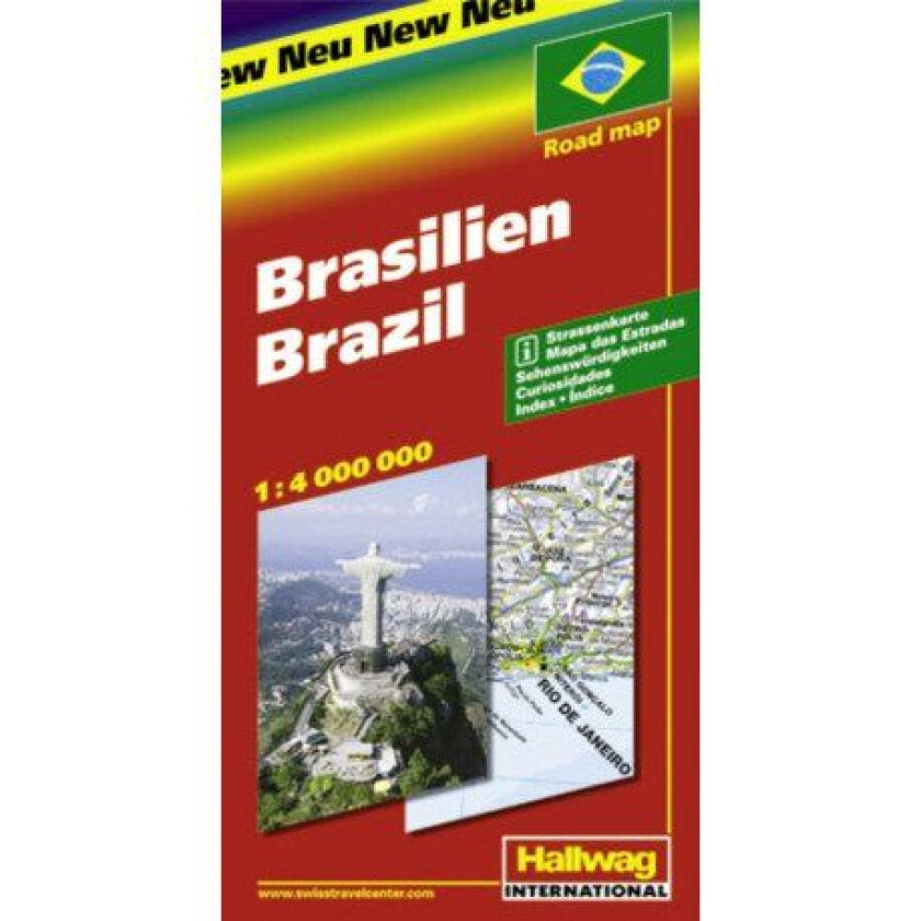 Hallwag vejkort, Brasilien