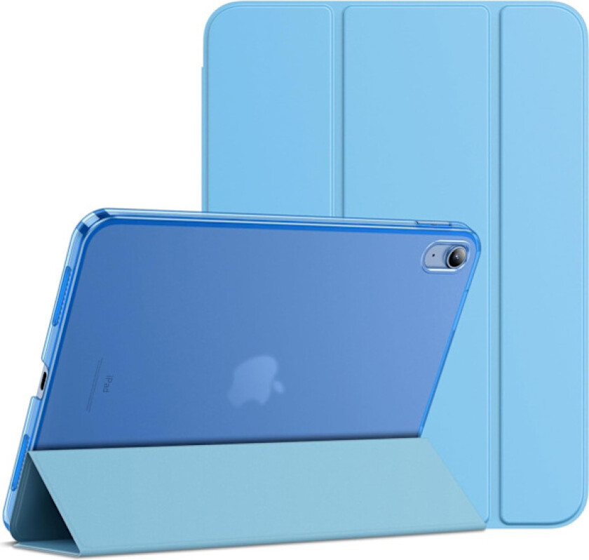 Etui for iPad (A16) 11./10. generasjon (2025/2022), Slim Stand Hardt Bakdeksel Auto Wake/Sleep Funksjon (Himmelsblå)
