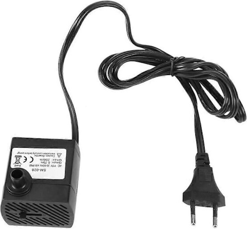 Mini Ultra Stille Senkbar Vannpumpe Fiske Dam Akvarium Tank Fontene EU (220V-240V)