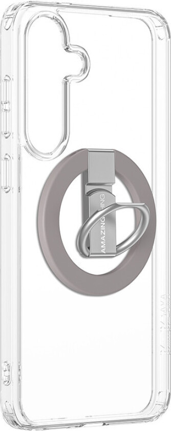 Minimal Mag Deksel med Magnetring for Samsung Galaxy S25+ - Gjennomsiktig