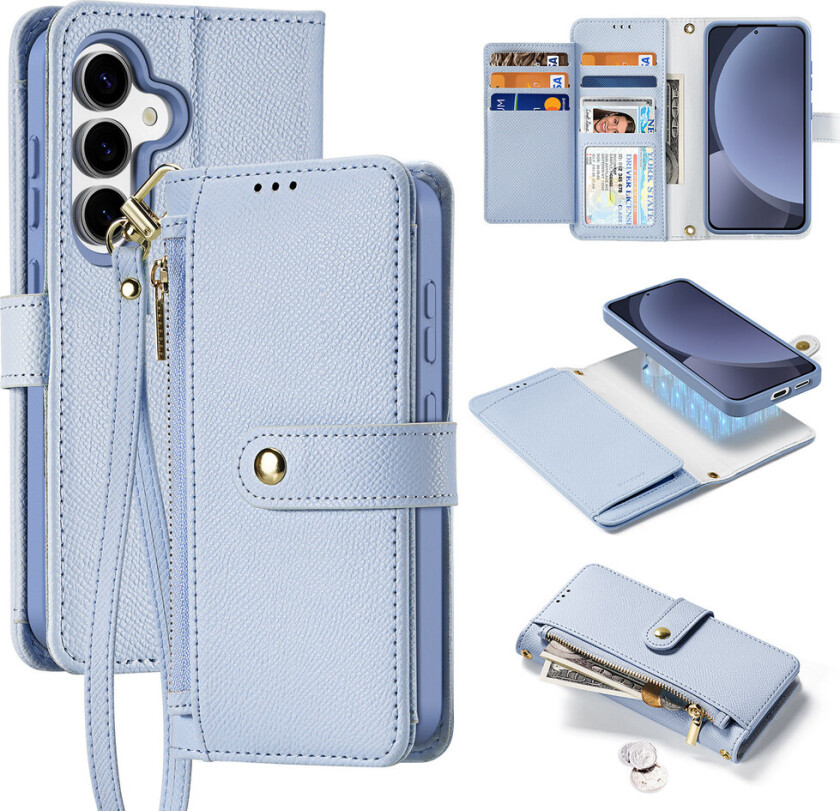 Lawa Lommebokdeksel for Samsung Galaxy S25+ - Avtagbar Magnetisk Lommebok - Blå