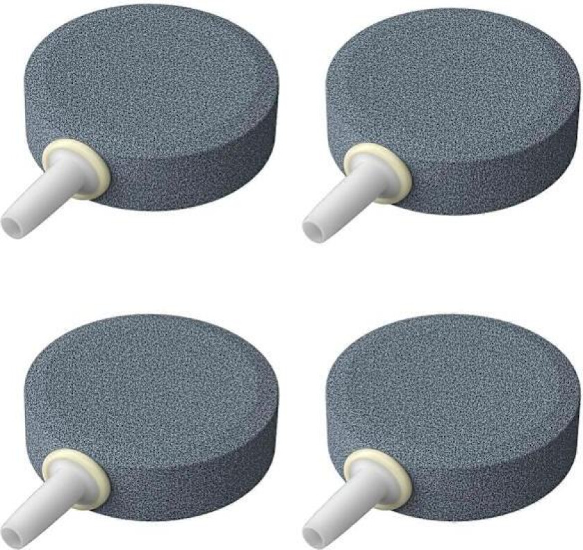 Akvarium 4 CM Luftstein Disk Boble Diffuser Utløserverktøy for Luftpumper Akvarier Bøtter Små Dammer og DWC Reservoarer, 4 Pakning