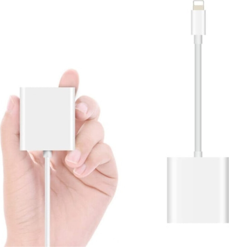 {XJ} Lightning til SD-kortleser iPhone Hvit - SD-kortleser
