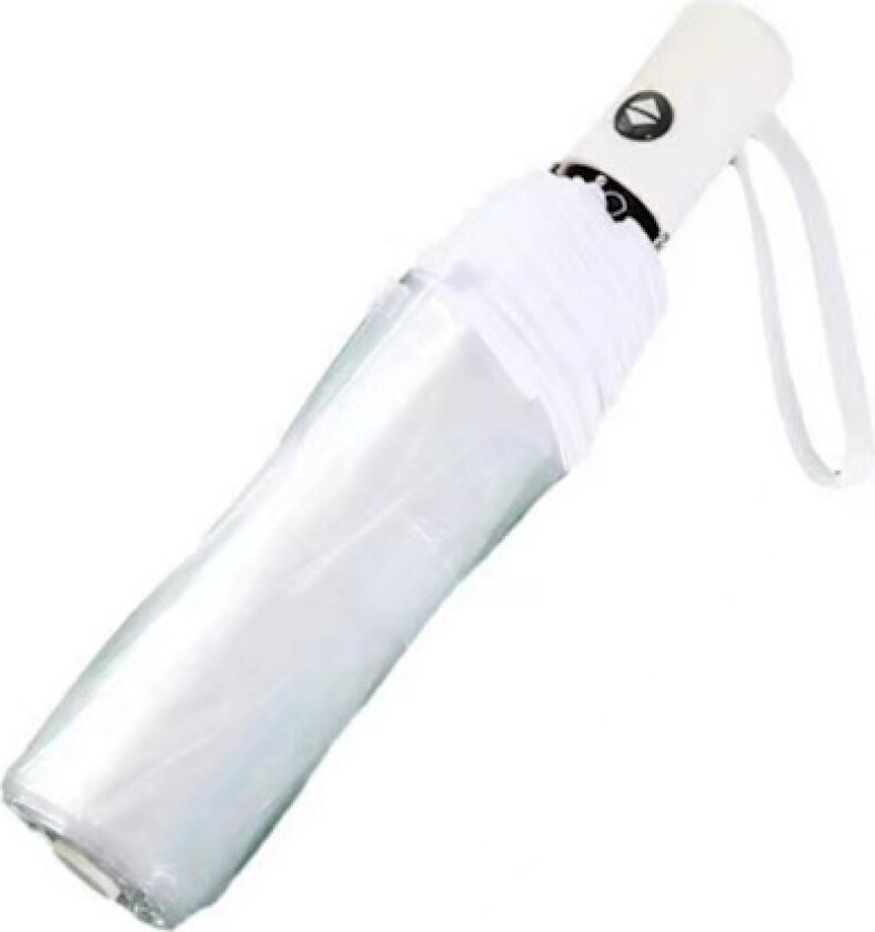 Transparent sammenleggbar paraply, vindtett kompakt sammenleggbar paraply med ribber i aluminiumslegering, mini bærbar lomme paraply for reiser, kvinner, menn