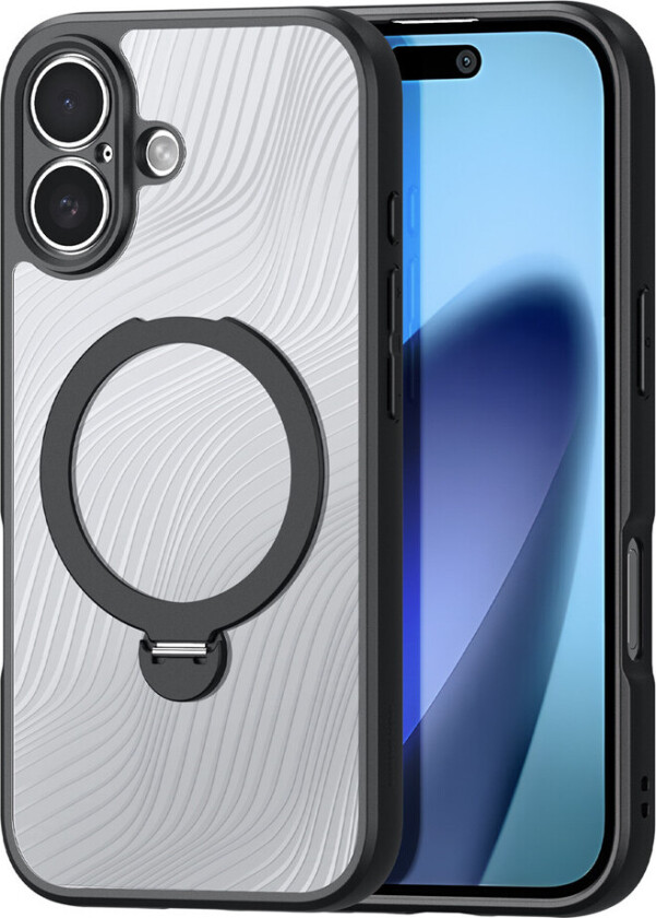 Aimo Mag Deksel med Magnetring og Stativ til iPhone 17 - Svart