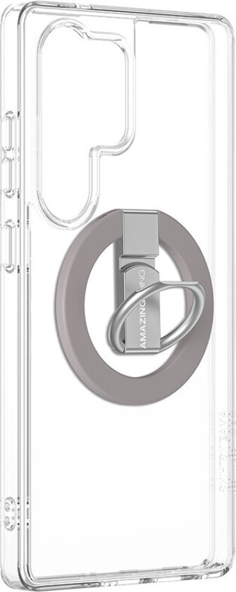 Minimal Mag Deksel med Magnetring for Samsung Galaxy S25 Ultra - Gjennomsiktig