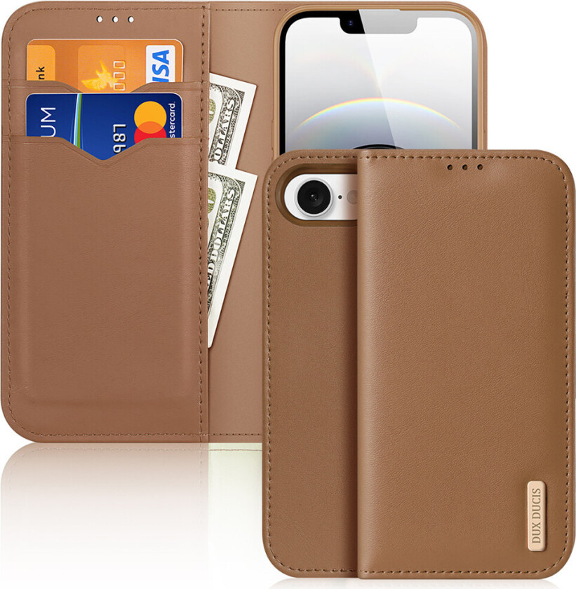 Hivo Lommebokdeksel for iPhone 16e - Brun