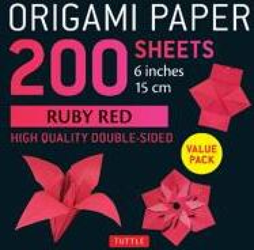 Origami Paper 200 sheets Ruby Red 6'