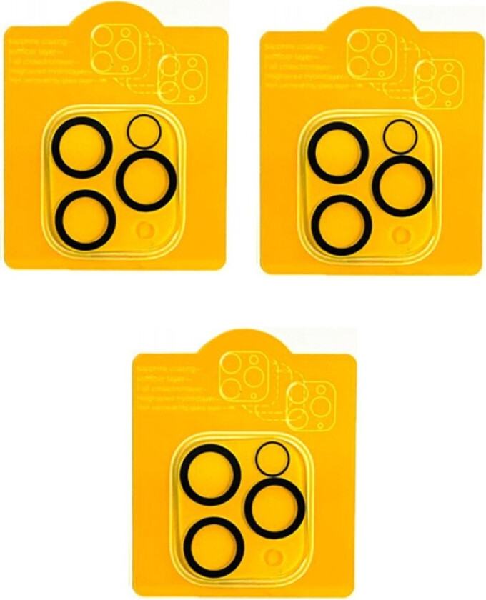 Deksel til iPhone-kamera i herdet glass, 3-pakning