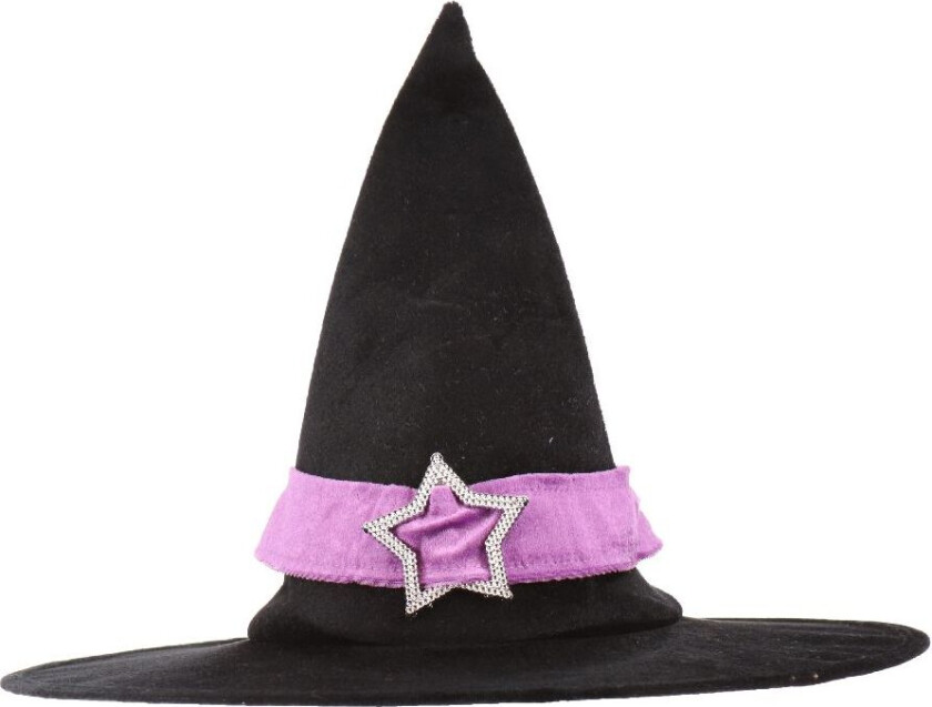 Kostymer - Heksehatt - Svart/Lilla - - OneSize - Kostymer