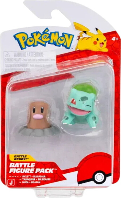 Figurer - Battle Figure - 2-pack - Diglett/Bulbasaur - - OneSize - Lekefigur