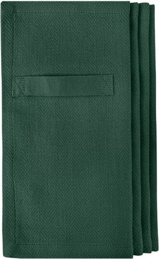 Serviett i bomull 20x20 cm 4 stk dark green