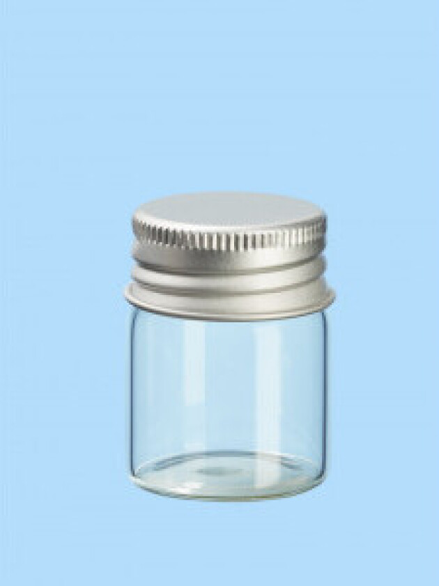 Bilde av Liten Glassflaske/Krukke med Lokk 30x40mm - 4 stk