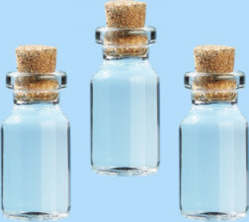 Bilde av Liten Glassflaske/Krukke med Lokk 10x30mm - 8 stk