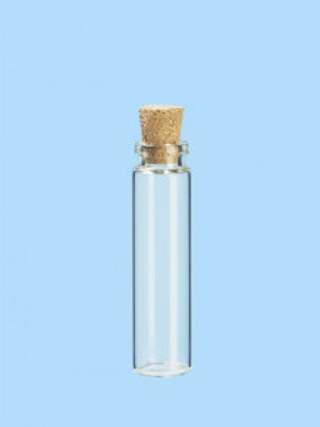 Bilde av Liten Glassflaske med Kork 12x46mm - 6 stk