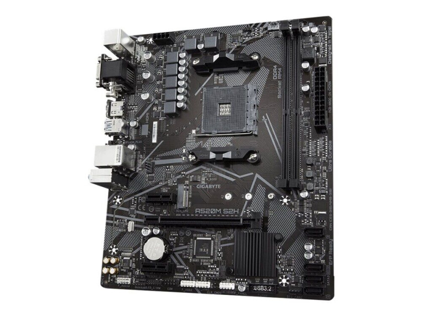 A520M S2H Hovedkort - AMD A520 - AMD AM4 socket - DDR4 RAM - Micro-ATX