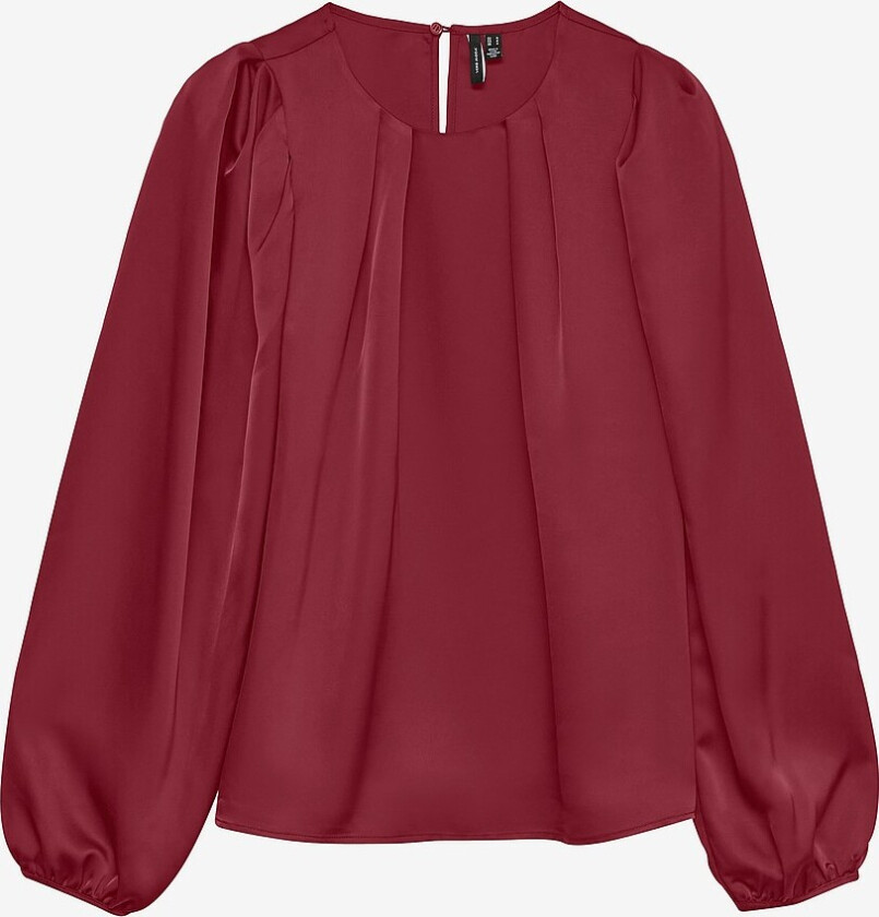 Topp vmVictorie LS O-neck Top Wvn Exp SB - Rød